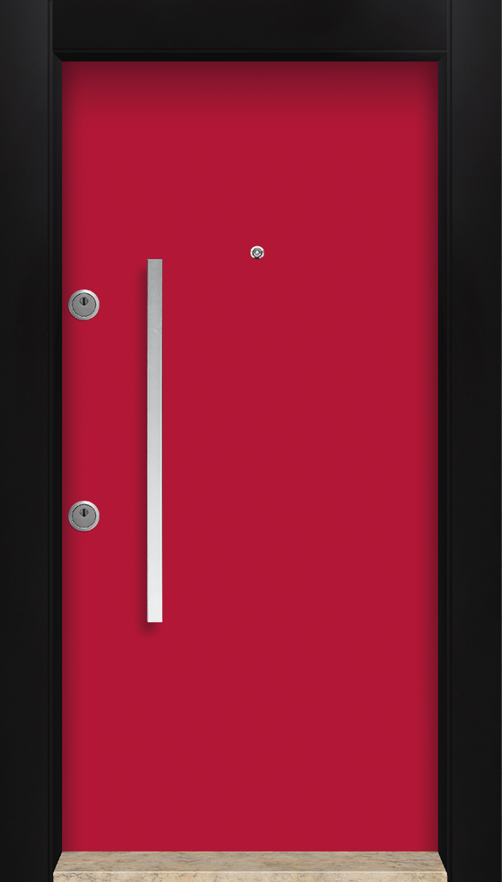 MONO ÇELİK KAPI  MN-6032 Kırmızı Dış İklim Kapısı , Yağmur'a ve Güneşe Dayanıklı Çelik kapı