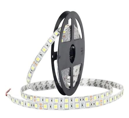 12 Volt 3 Çipli Beyaz Şerit Led İç Mekan IP20 M/60 Led 5 Metre
