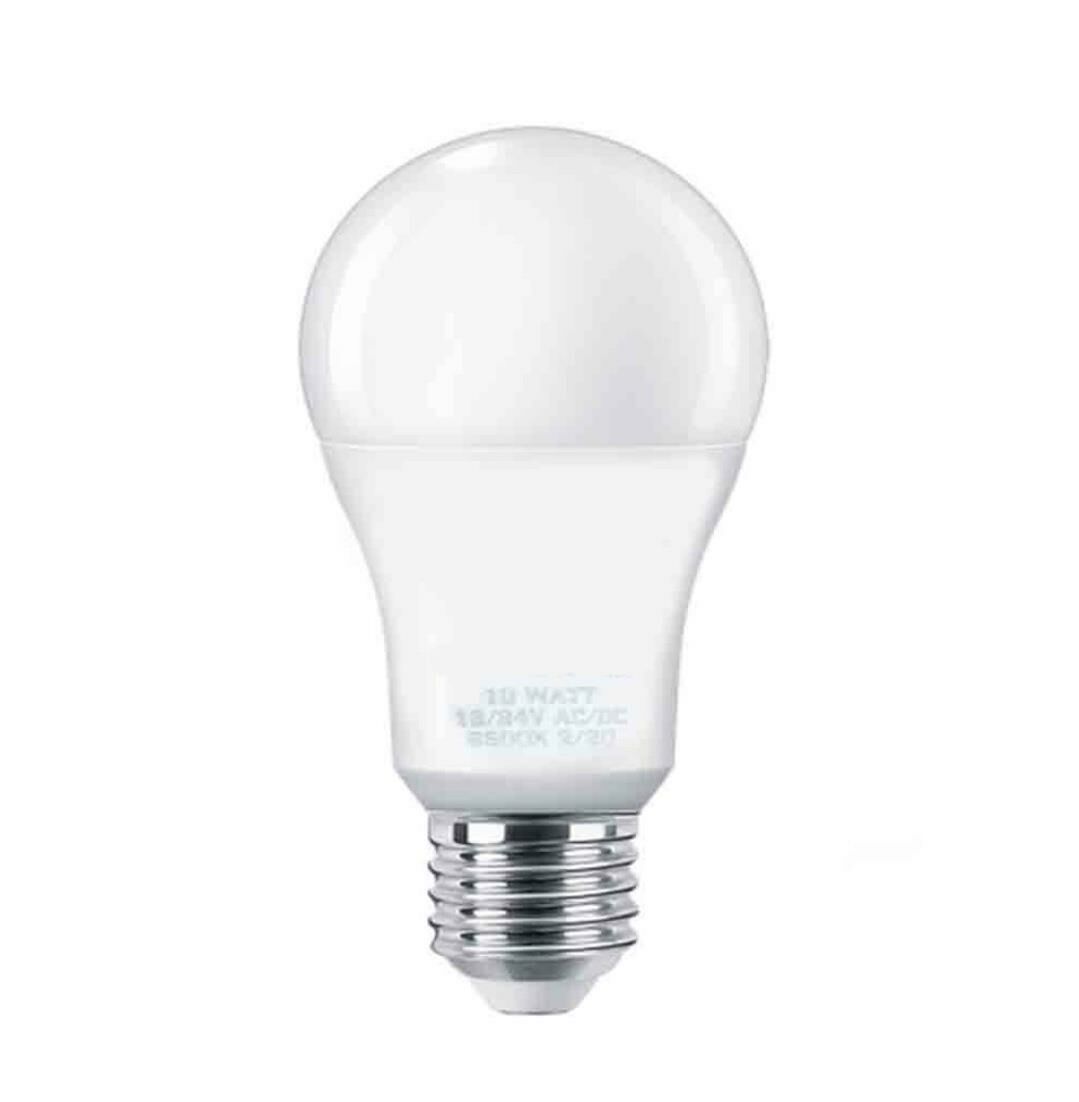 12 Volt 10 Watt E-27 Duylu Led Ampul 6500K Beyaz