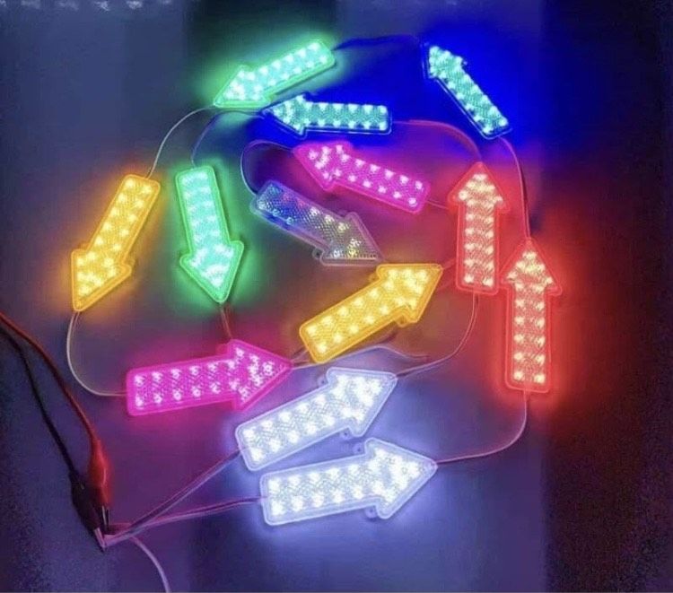 Sabit 12 Volt Ok Yönlü Modül Led Sarı (10 Adet)
