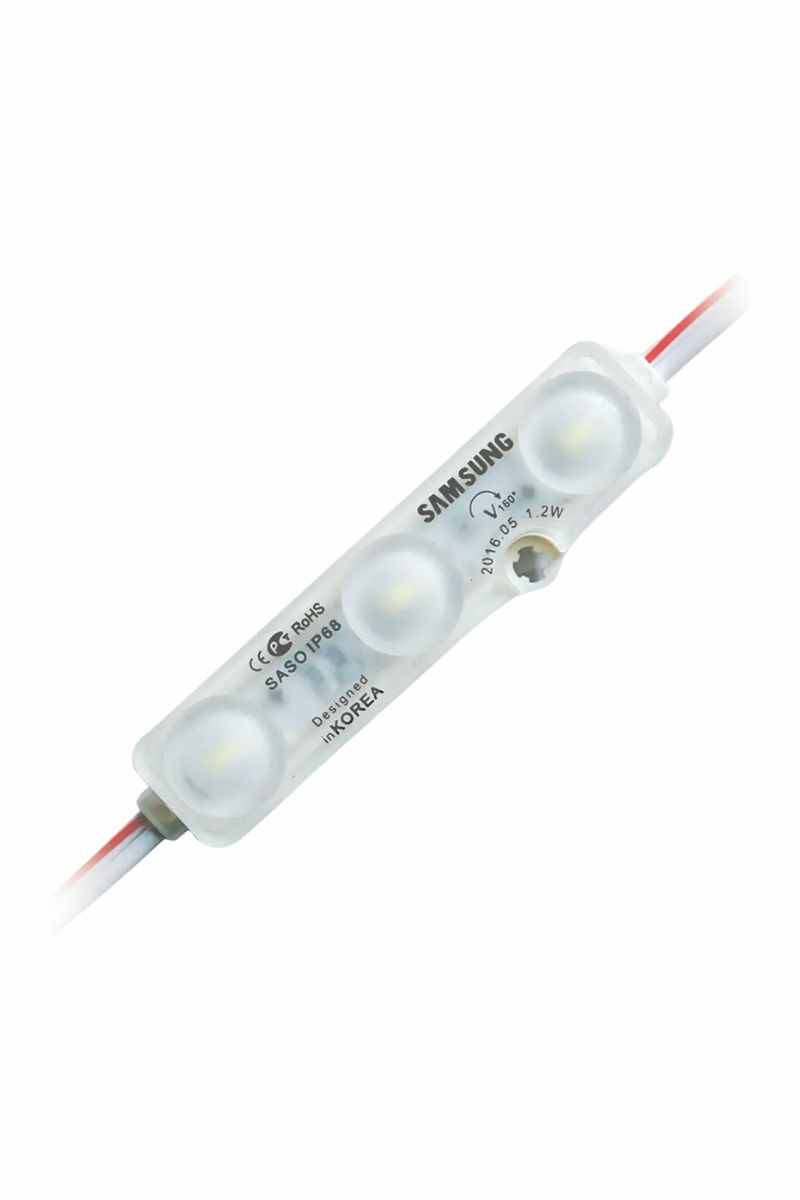 Samsung 3 lü Mercekli Modül Led 12 Volt Yeşil (10 Adet)