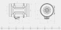 Bahçıvan BMFX 200 100/90W 840/690m3/h Monofaze Yuvarlak Karma Akışlı Kanal Tipi Fan