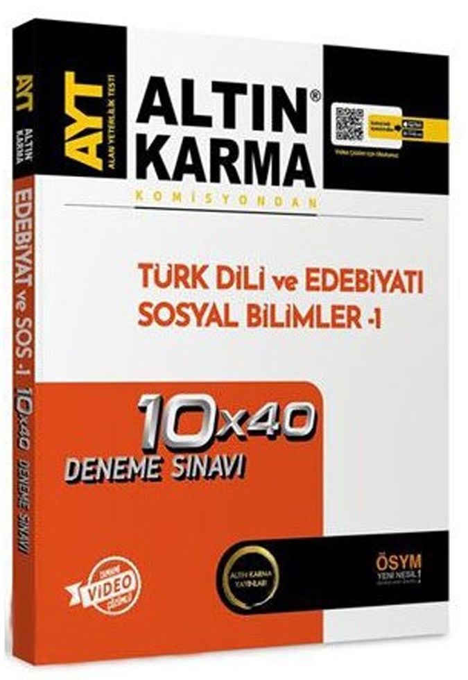 ALTIN KARMA YAYINLARI AYT TÜRK DİLİ VE EDEBİYATI 10X40 DENEME SINAVI