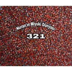 No: 321 Miyuki Delica 11/00 DB2263 | Picasso (Kırçıllı) Kırmızı 3 gram