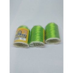 No : 953 YABALI Fıstık Yeşili Polyester Dikiş Dantel Nakış İpleri 20 gram