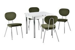 Damla Sandalye Ece Mutfak Masası Takımı - 80x80 cm