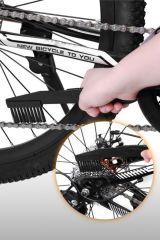 Bisiklet Zincir Dişlisi Koruyucu Pas Sökücü Temizleme Fırçası Aparatı Bakım Seti 4 Parça