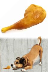 Köpekler Için Tavuk Budu Kışkırtıcı Sesli Oyuncak Sevimli Eğitici Eğlenceli
