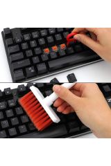 Çok Amaçlı Kırmızı Hassas Fırça Başlıklı  Bilgisayar Laptop Temizleme Fırçası