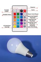9w Uzaktan Kumandalı 15 Farklı Renk Seçenekli Led Ampul