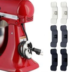 6'lı Pratik Kablo Toparlayıcı Yapışkanlı Klips Mutfak Air Fryer Kettle Kahve Tost Makinası