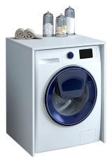 Nactumu Beyaz Renk Kapaksız Çamaşır Makinesi ve Kurutma Makinesi Alt Dolabı