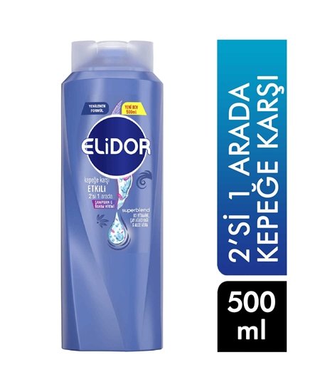 Elidor Şampuan 500 ml 2'si 1 Arada Kepeğe Karşı Etkili