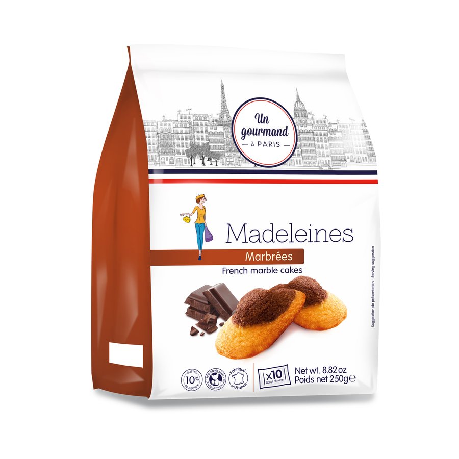 Un Gourmand Madeleines Chocolate Marble 250 Gr