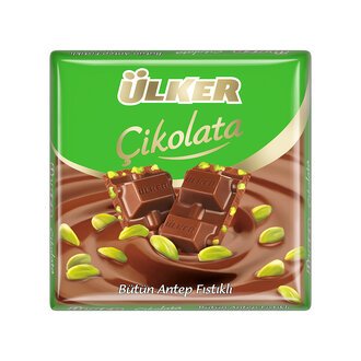 Ülker Kare Çikolata Antep Fıstıklı 65 Gr