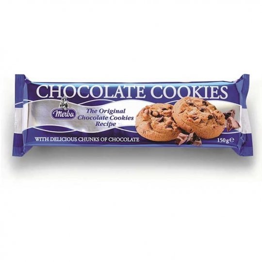 Merba Chocolate Cookies Çikolata Parçacıklı Kurabiye 150gr