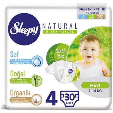 Sleepy Natural Maxi 4 7-14 Kg 30 Pcs