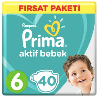 Prima Pampers Bebek Bezi Aktif Bebek No 6 13-18 Kg 40 Adet