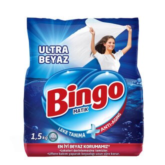 Bingo Toz Çamaşır Deterjanı Ultra Beyaz 1,5 Kg
