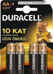 Duracell Alkalin AA Kalem Pil 4'lü