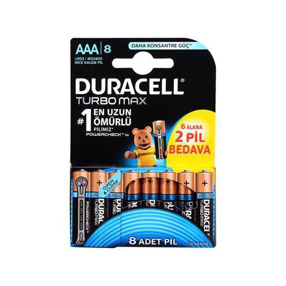 Duracell Turbo Max Pil - Aaa 6+2 Li