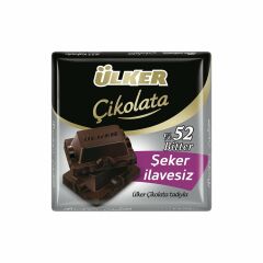 Ülker Çikolata %52 Bitter Şeker İlavesiz 60Gr