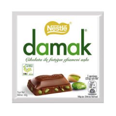 Nestle Damak Antep Fıstıklı Sütlü Kare Çikolata 60 Gr