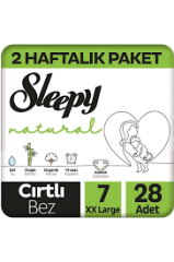 Sleepy Natural Bebek Bezi 2 Li 7 Beden 28 Adet