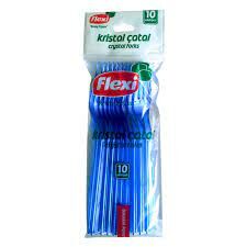 flexi kristal plastik çatal 10 lu