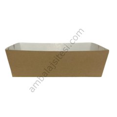 Kumpir Konik Tabak Kraft Küçük 12x8x4 Cm 100 Adetli