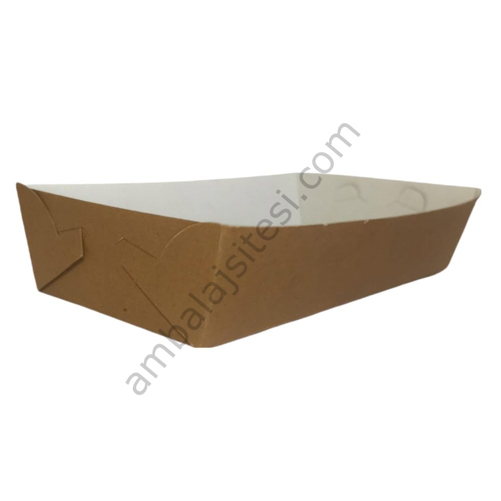 Kumpir Konik Tabak Kraft Büyük 16,5x8x4 Cm 100 Adetli