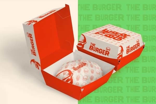 Özel Baskılı Hamburger Kutusu