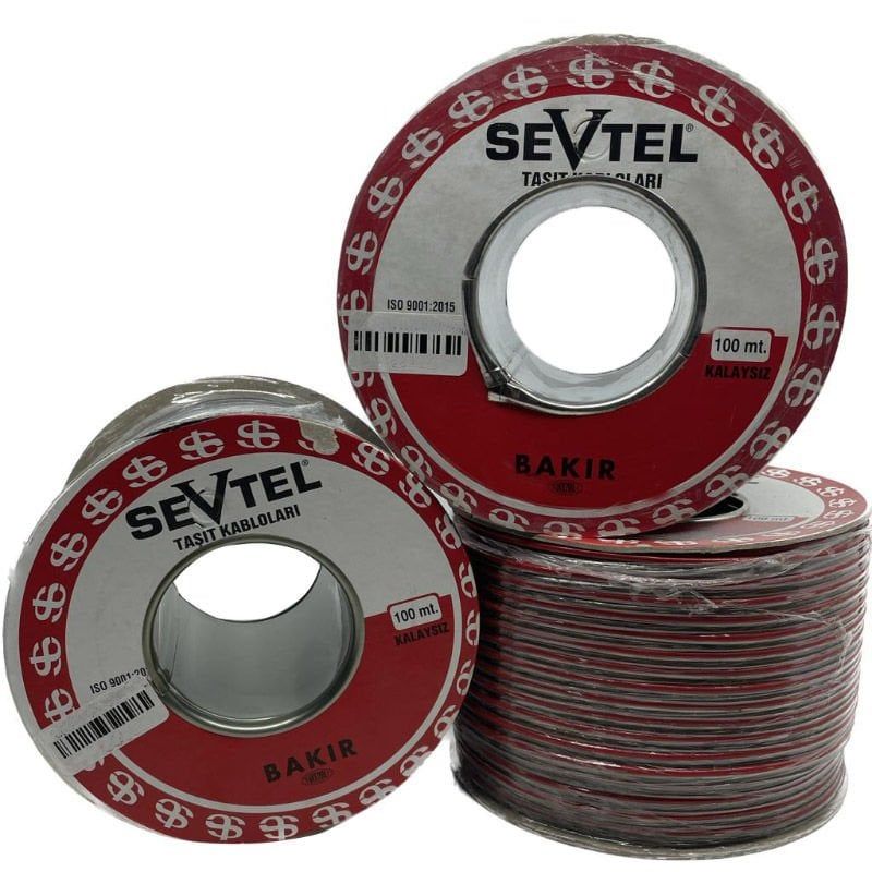 Sevtel Yassı Kordon Kablo 2*2.50 Mm2 Şeffaf 1 Mt - 5008