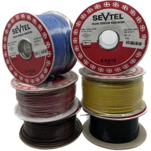 Sevtel Taşıt Kablosu 0,75 Mm2 Alçak Gerilim Kalaylı 1 Mt - 1075 Beyaz