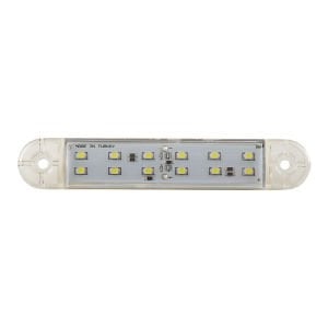 Çift Sıra Parmak Lamba 12 Led'Li 130Mm 12V-24V Beyaz - FR0304-W