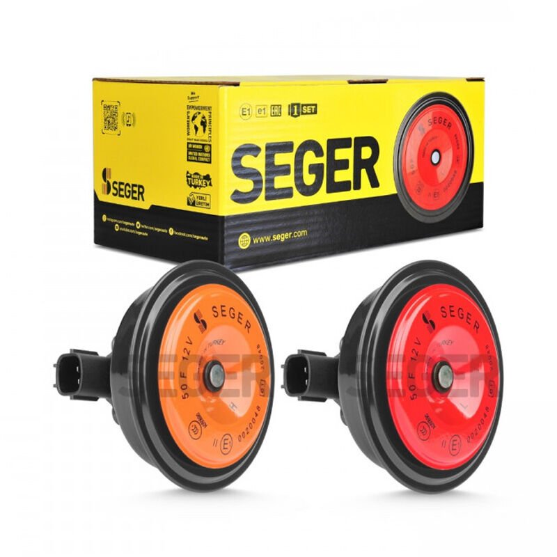 SEGER-50F Midi Disk Korna 12V (Didit), Kalın - İnce Ses Takım, Molex Soket (Hyundai)