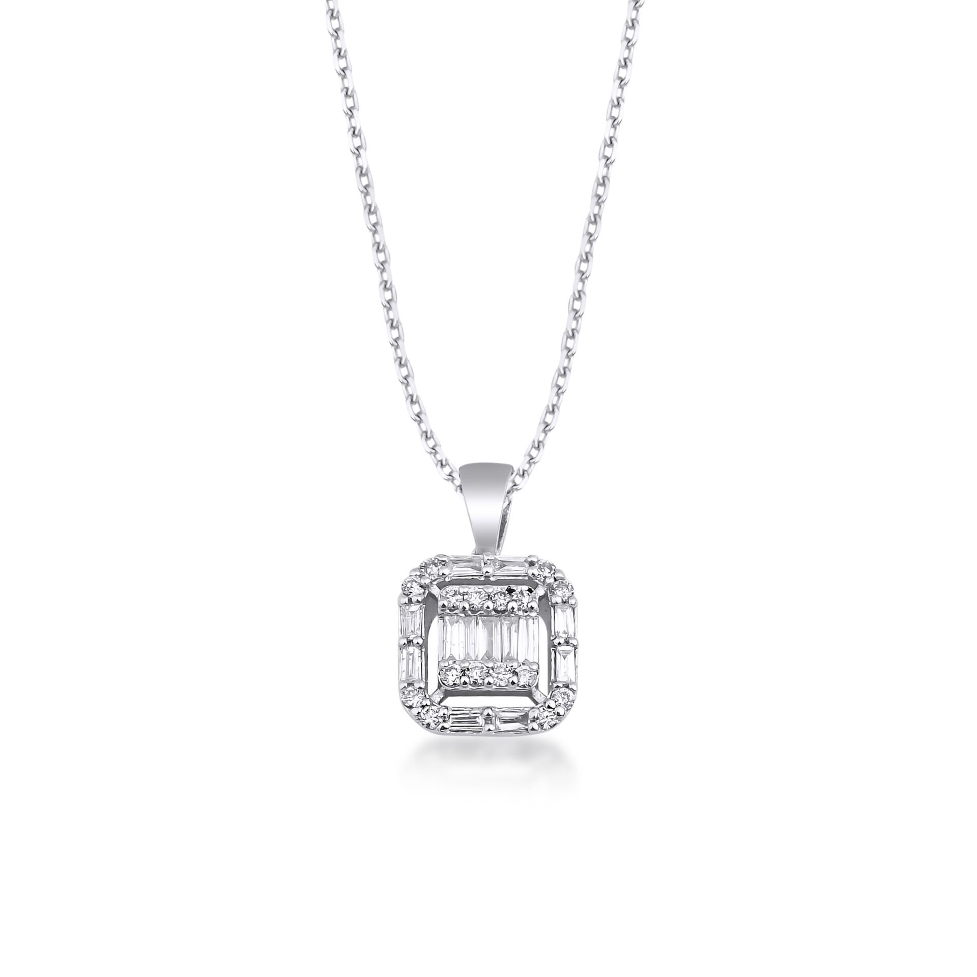 Baget Pırlanta Kolye 0.24 Ct F VS 14K