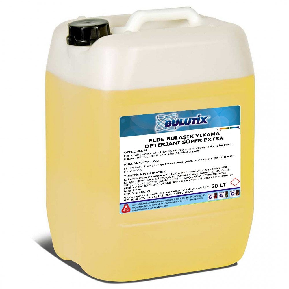 Bulaşık Deterjanı Limon Elde Yıkama Süper Extra 20KG