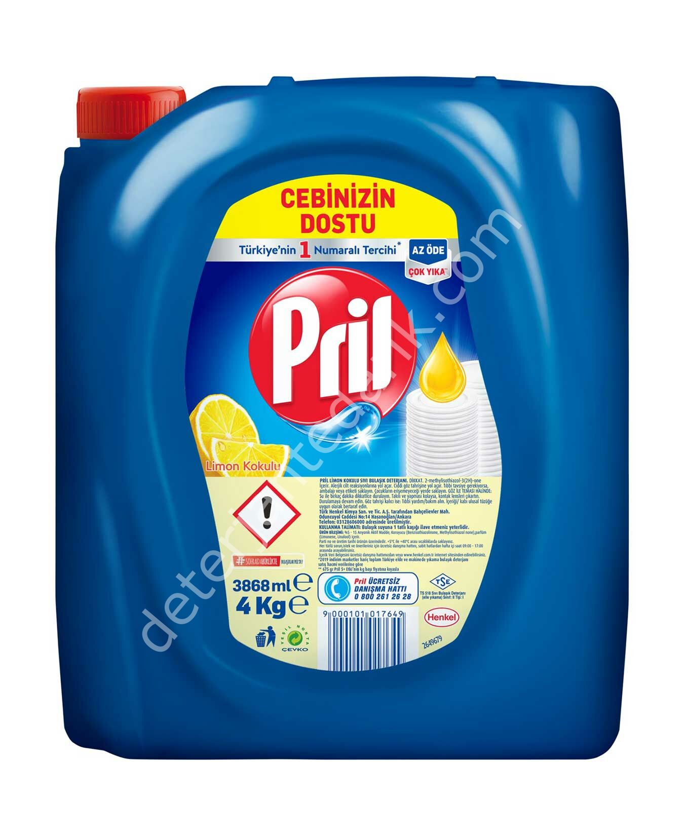 Pril Sıvı Bulaşık Deterjanı 4 kg Limon