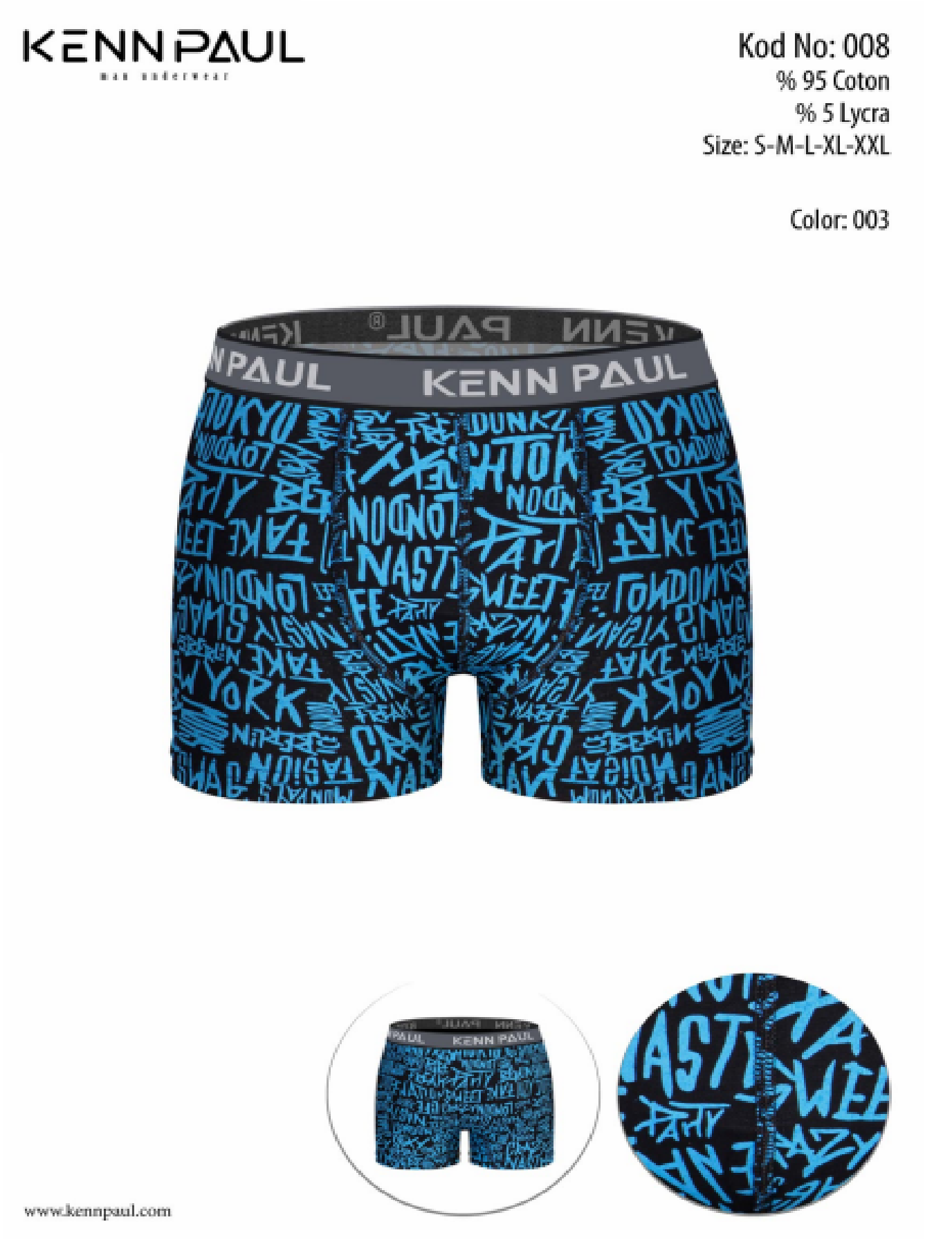 Kennpaul Erkek Desenli Boxer-342
