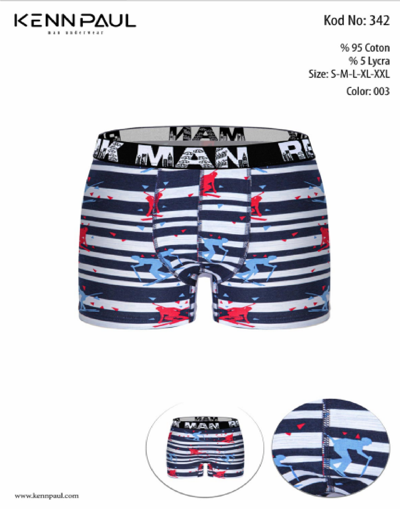 Kennpaul Erkek Desenli Boxer-342