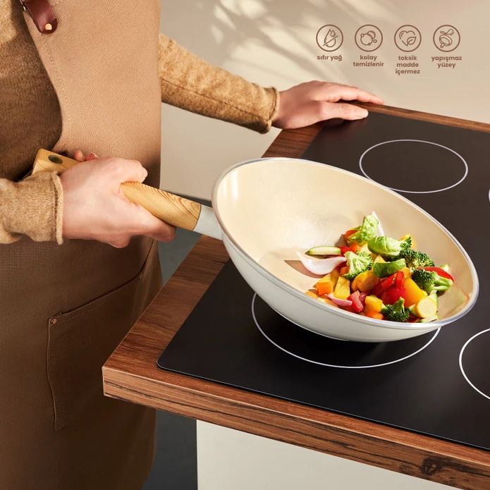 Emsan Swiss Crystal Wok Tavası 28 cm-3333