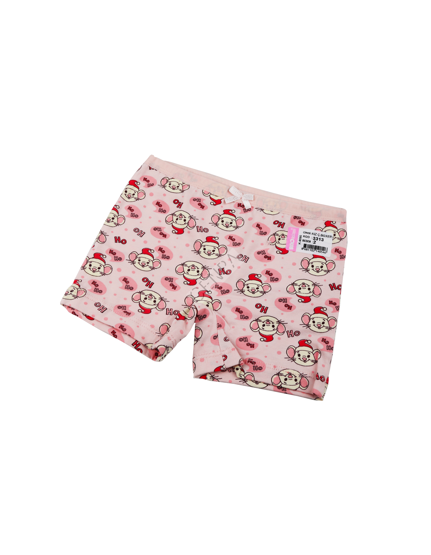 Biyokids Kız Çocuk 2-3 yaş Açık pembe Renkli Boxer