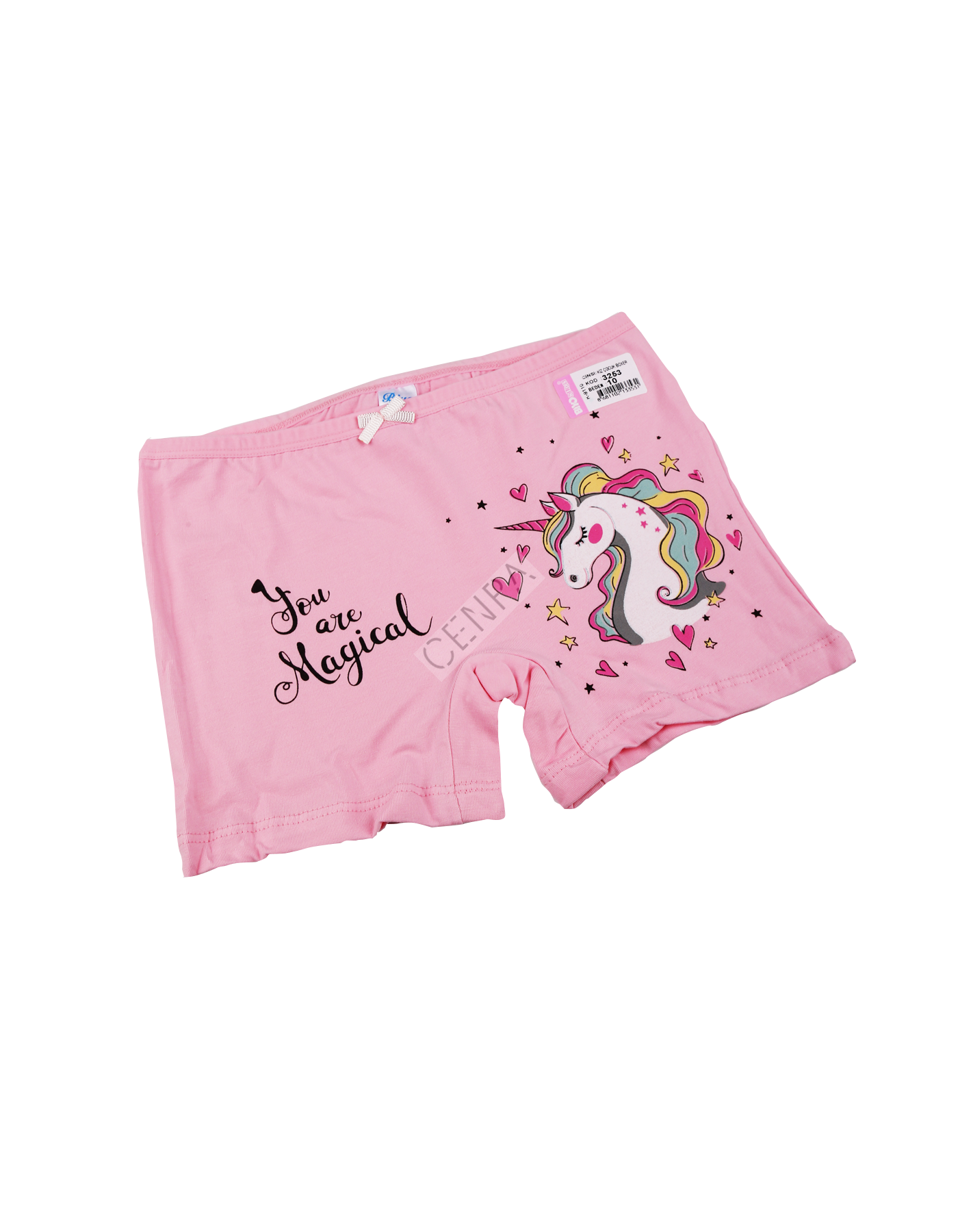 Biyokids Kız Çocuk 10-11 yaş Koyu Pembe Baskılı Renkli Boxer