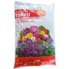 Genta Çiçekli Bitki Torfu 10 Lt / Leonardit Katkılı Doğal Ürün / Kullanıma Hazır / İç ve Dış Mekana Uygun
