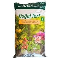 Genta Doğal Torf 20 lt - Tüm Sebze Meyve Çiçek ve Süs Bitkileri için Kullanılır