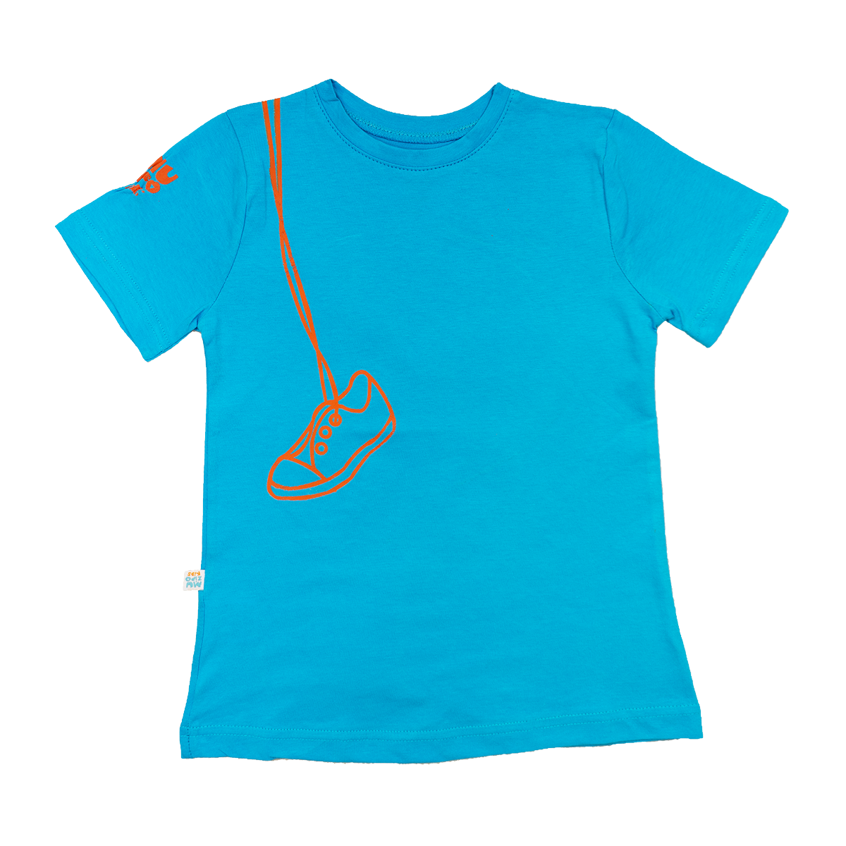 Muzipo Kids Unisex Çocuk Kısa Kollu Standart Baskılı Mavi T-Shirt/Tişört