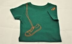 Muzipo Kids Unisex Çocuk Kısa Kollu Standart Baskılı Yeşil T-Shirt/Tişört