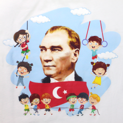 Muzipo Kids Atatürk Baskılı Yetişkin Tişört