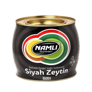 Siyah Fıçı Salamura Siyah Zeytin + Domat Kırma Yeşil Zeytin -1500 gr